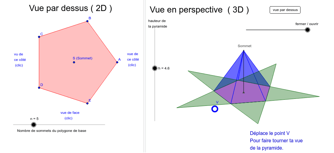 Patron De Pyramide Geogebra