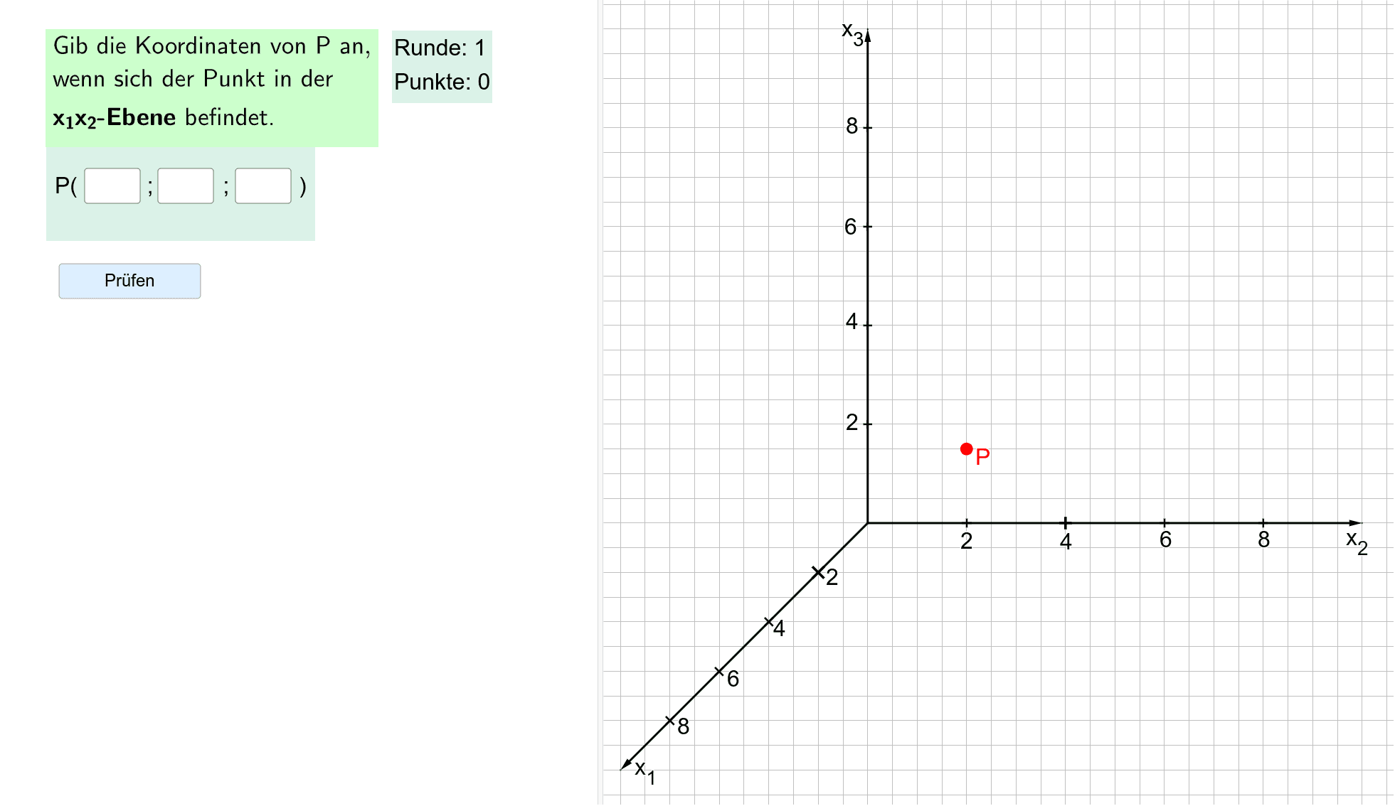 Punkte Im Dreidimensionalen Koordinatensystem Geogebra