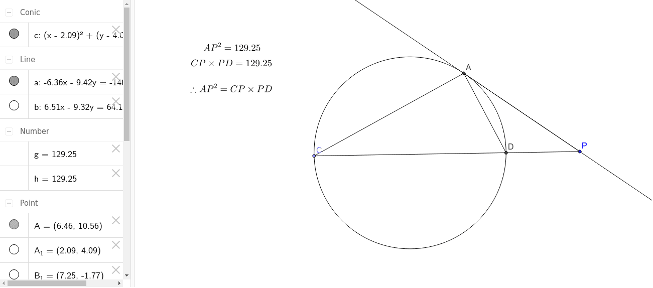 One Chord Becomes Tangent Geogebra 2868