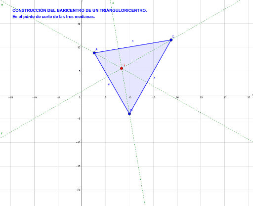 ConstrucciÓn Del Baricentro De Un TriÁngulo – Geogebra