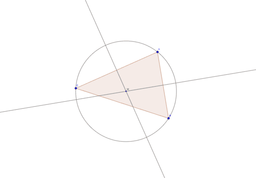 Triângulo com centro circunscrito – GeoGebra