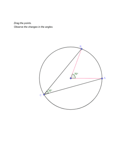 Inscribed Angle Theorem – GeoGebra