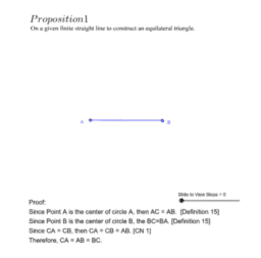 Euclid Proposition 3 Geogebra 9145