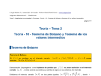 Teoría - 10 - Teorema de Bolzano y Teorema de los valores intermedios.pdf