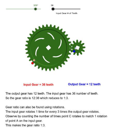 Gear Ratios – GeoGebra