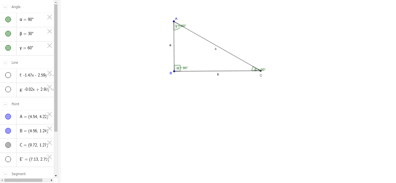 Triangle 30 60 90 Geogebra