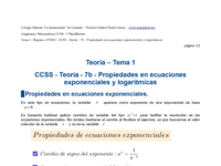 CCSS - Teoría - 7b - Propiedades en ecuaciones exponenciales y logarítmicas.pdf