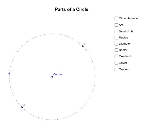 Arcs of a circle worksheet