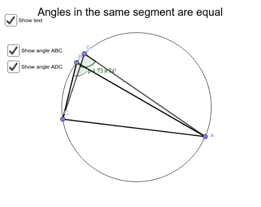Angles In The Same Segment Geogebra 5019