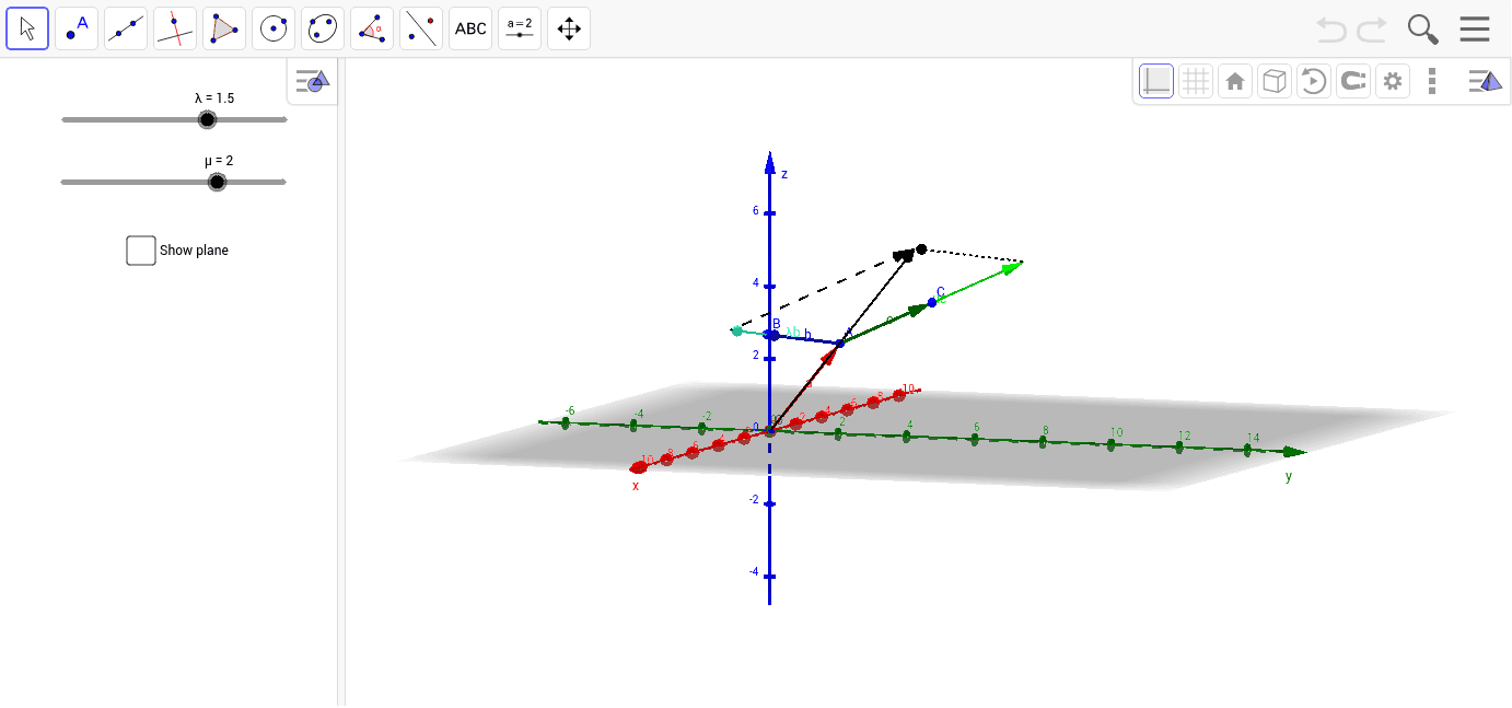 Vector Equation Of Plane – GeoGebra