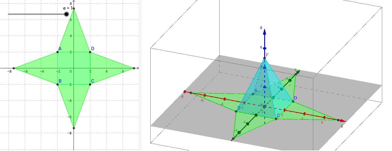 四角錐の展開図 – GeoGebra