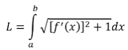 La integral para calcular la longitud de una curva de forma analítica: