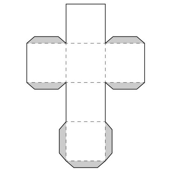 Net of cube (printable worksheet)