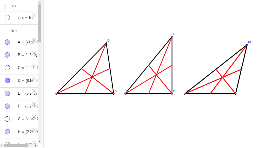 三角形 形心 重心 Geogebra