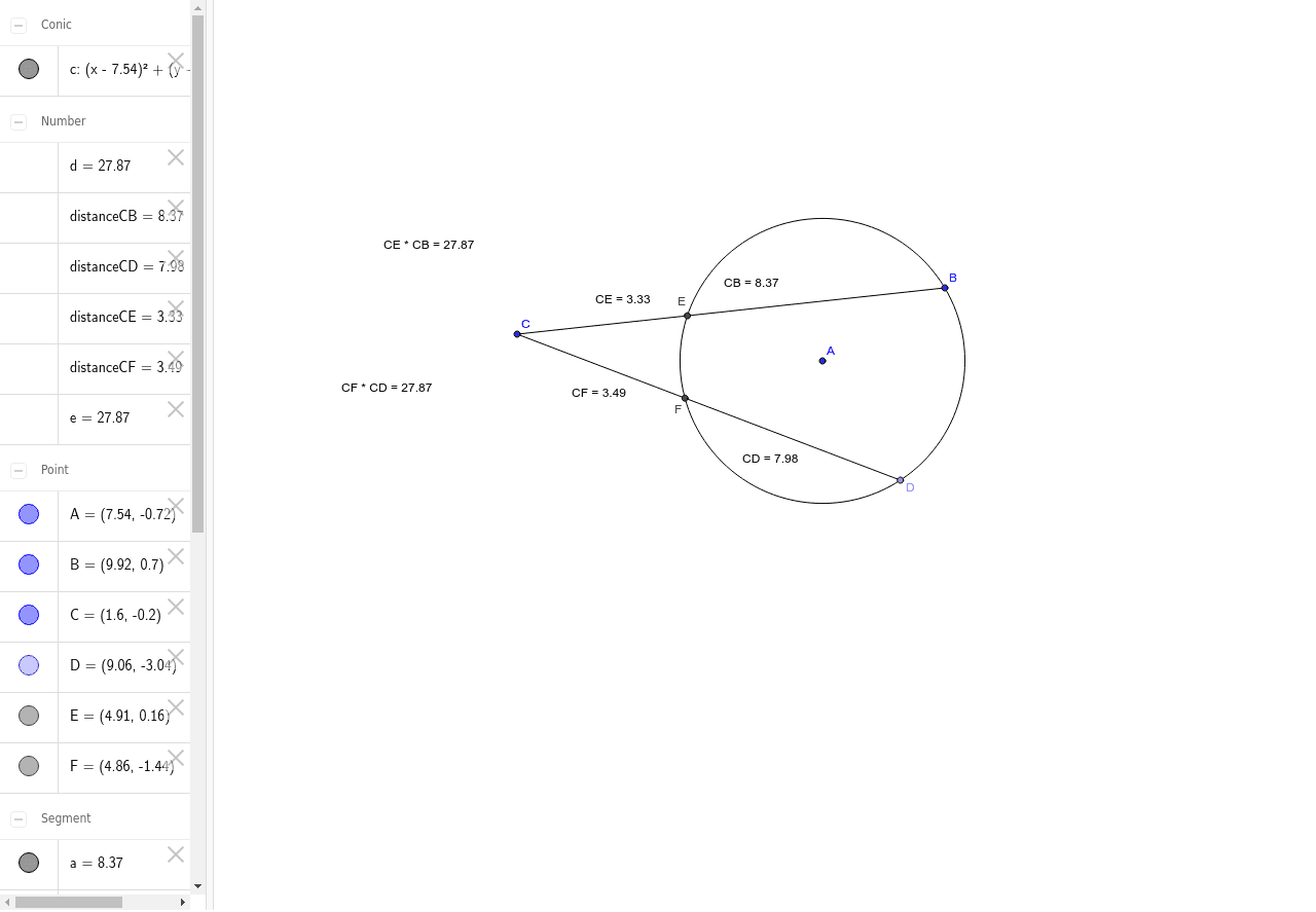 Circles Secant Lengths – GeoGebra