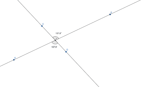 Vertical Angles Theorem – GeoGebra