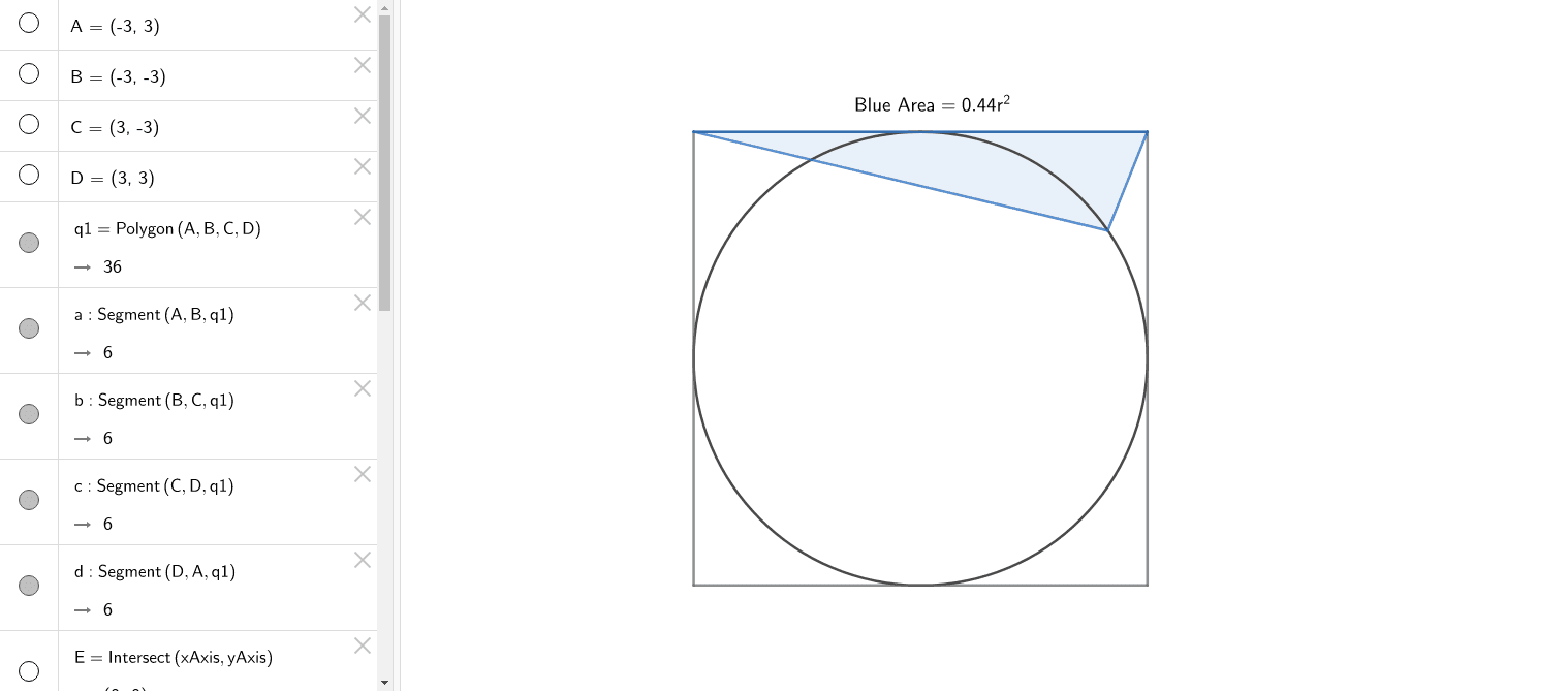 Moving Point in circle – GeoGebra