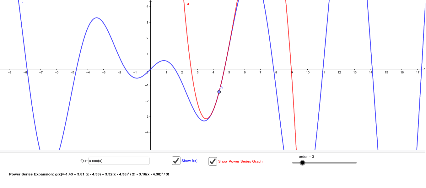 Power Series Expansion – GeoGebra