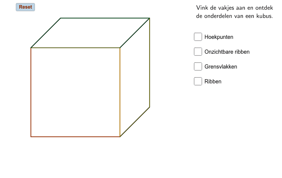 Kubus Met Hoekpunten, Ribben En Grensvlakken – Geogebra