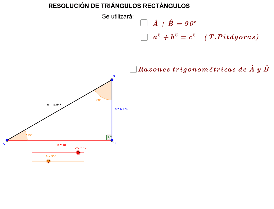 Razones Trigonometricas En Triangulos Semejantes Geogebra Images