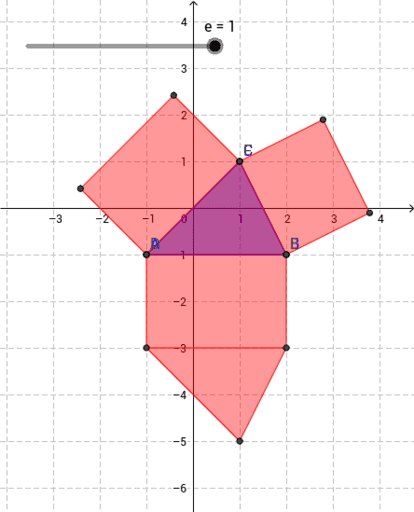 三角柱の展開図 Geogebra