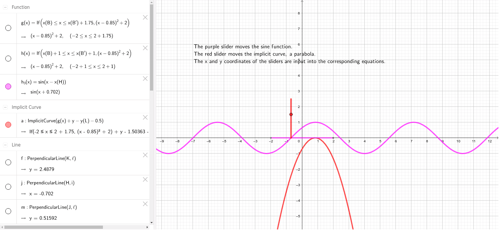 Sliders Move Functions and Implicit Curves 11/3/18 – GeoGebra