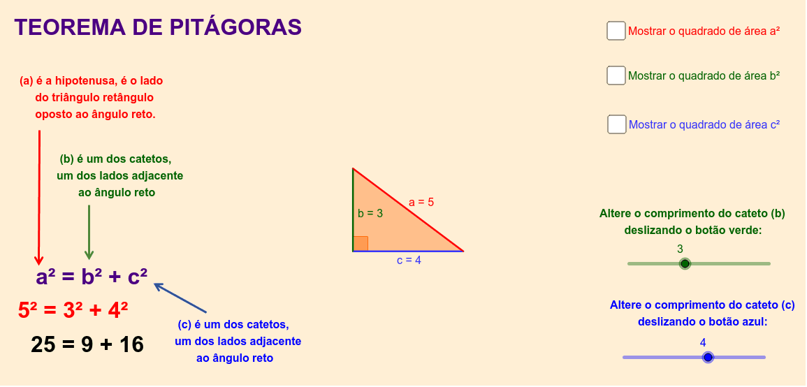 Teorema De PitÁgoras Geogebra 1529