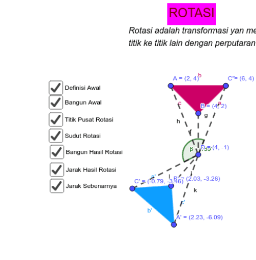 ROTASI OBJEK – GeoGebra