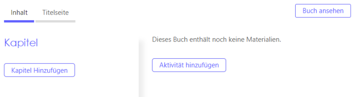 Füge Inhalt zu deinem Buch hinzu