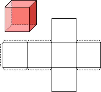 Esta imagen os enseña como es el cubo y como es su desarrollo plano.