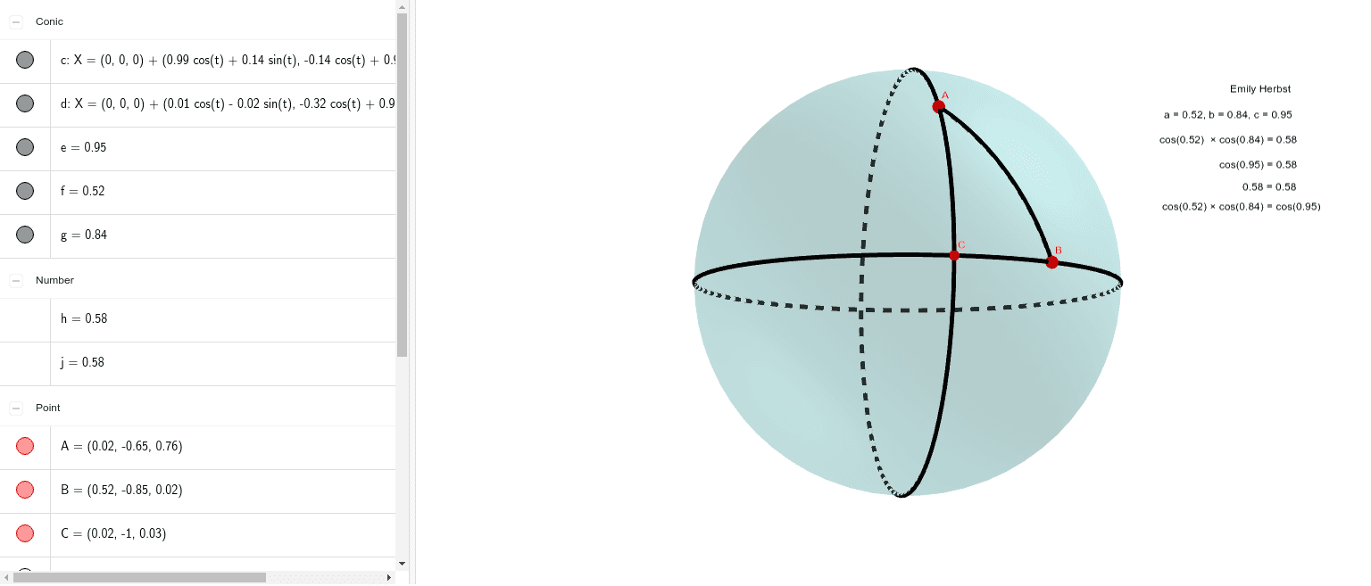 Spherical Geometry – GeoGebra