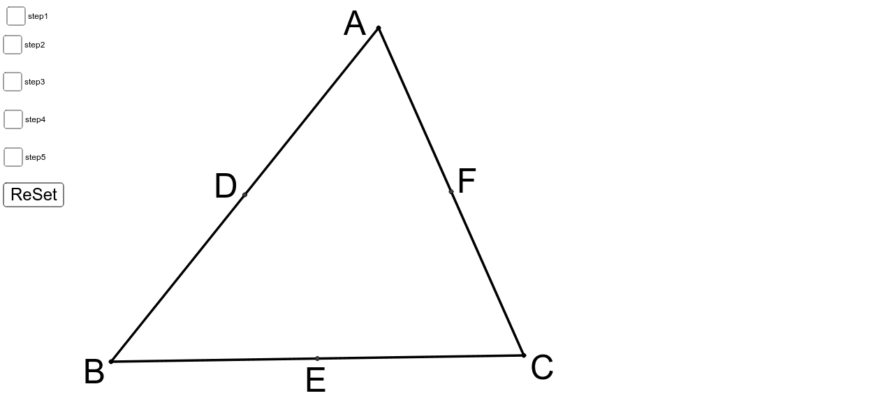 三角形と比の定理の証明３ Geogebra