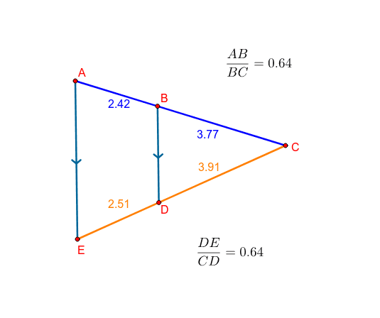 Proportions In A Triangle 1 Geogebra 8401