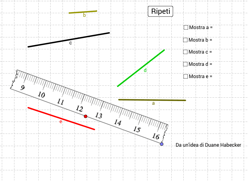 broken centimeter ruler misura di segmenti geogebra