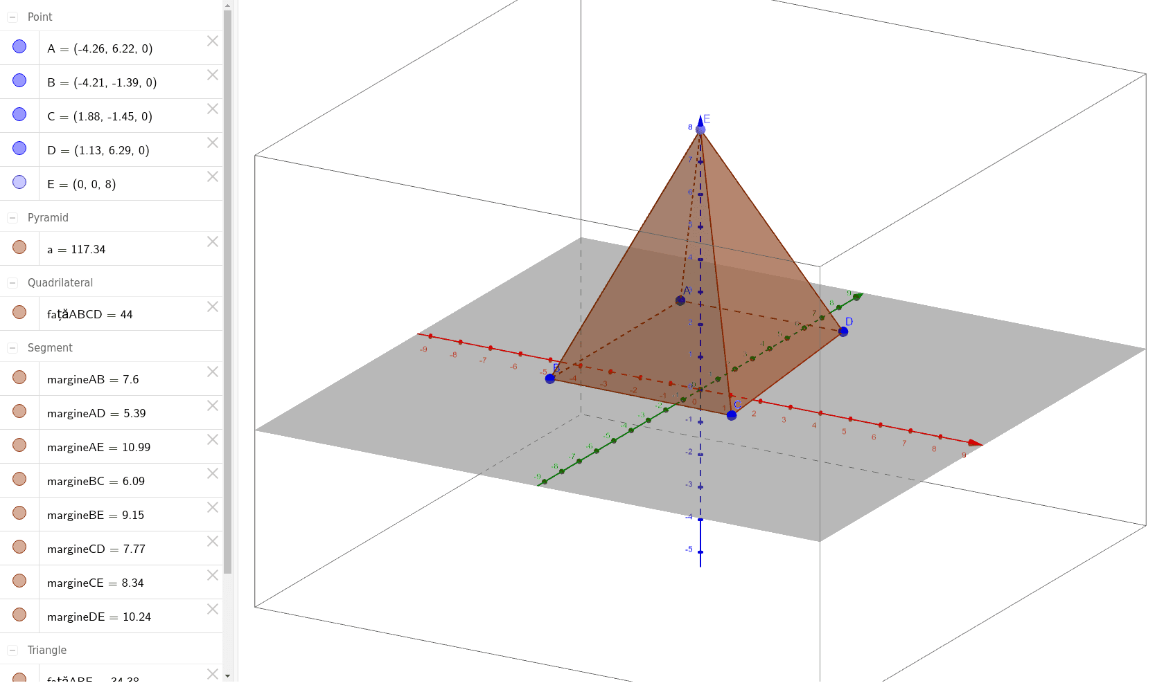 Четырехугольная пирамида рисунок