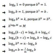 Propriedades de log