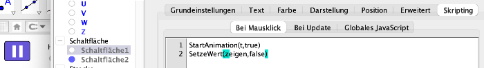 Scripting von Schaltfläche 1