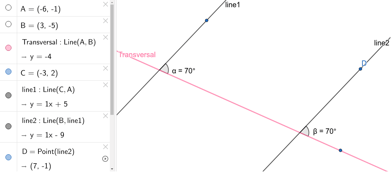 Alternate Interior Angles Geogebra