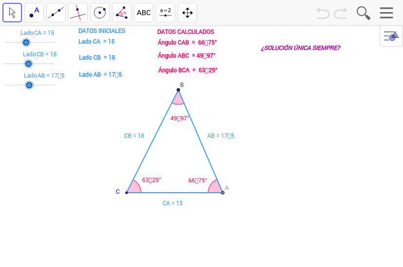 Resolucion De Triangulos Geogebra