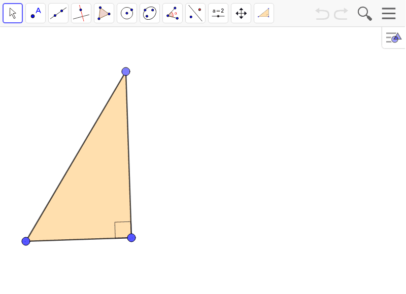 Creating A Custom Tool Right Triangle Example Geogebra 0114