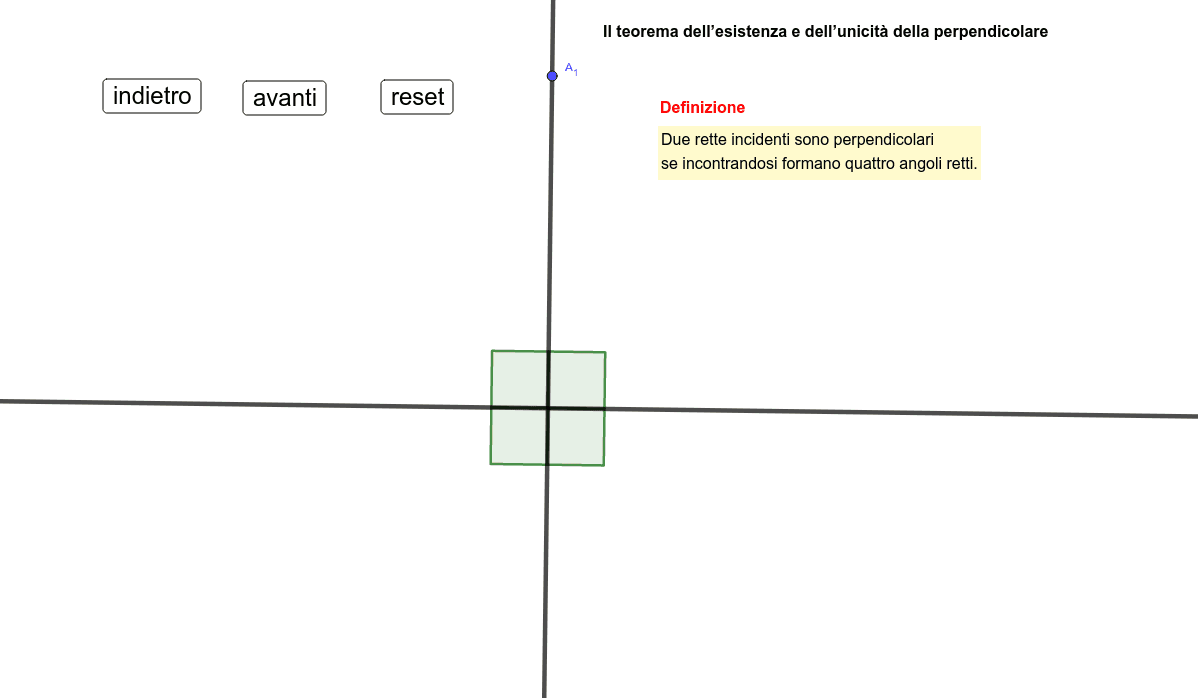 Teorema Dell Esistenza E Dell Unicita Della Perpendicolare Geogebra