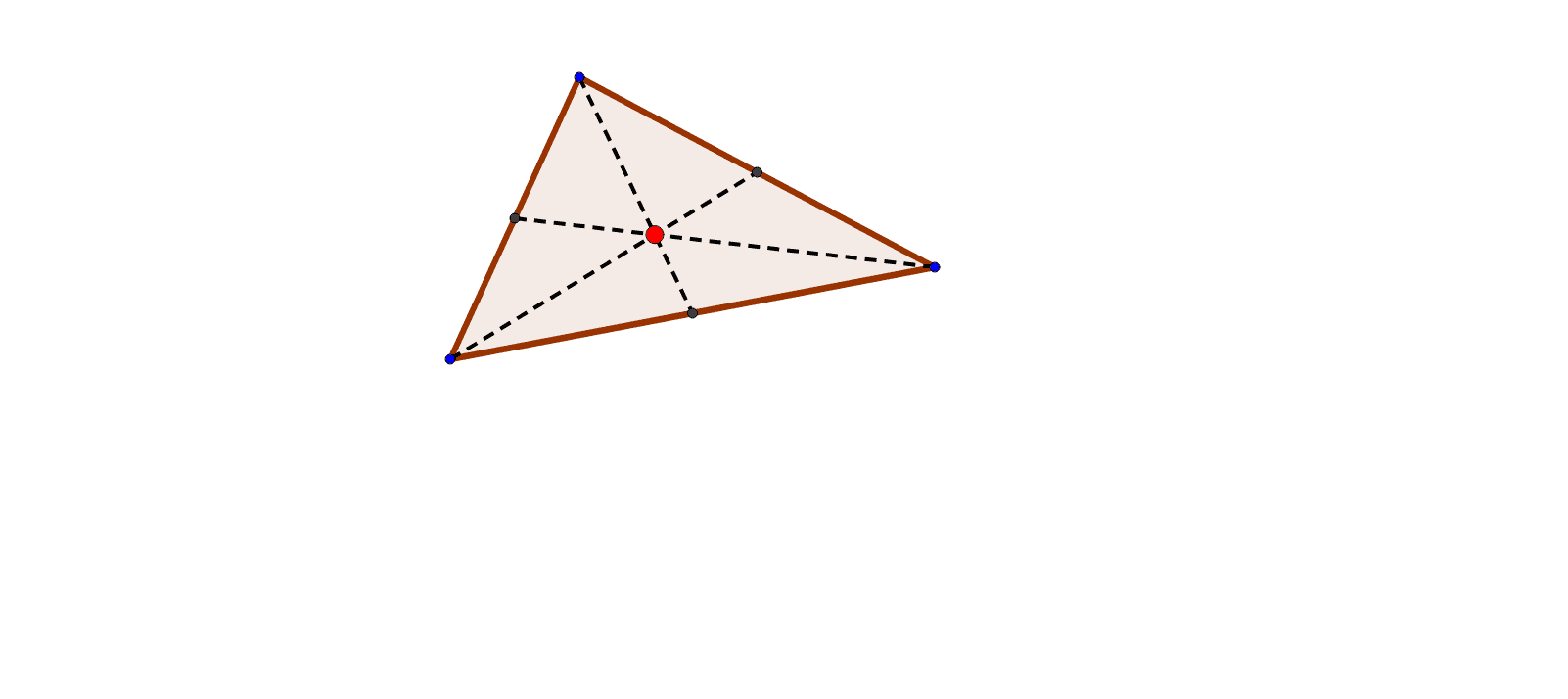 Triangulo Escaleno Con Medianas Y Baricentro Geogebra