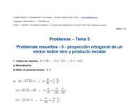 Problemas resueltos - 5 - proyección ortogonal de un vector sobre otro y producto escalar.pdf