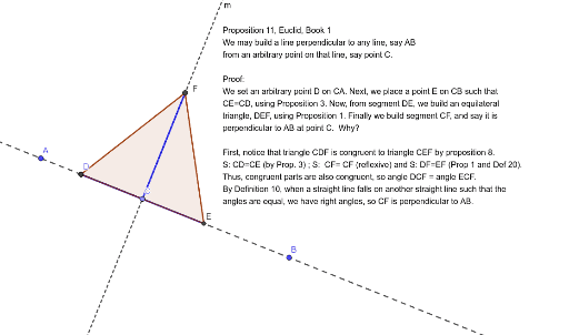 Proposition 11 Euclid Book 1 Geogebra 0136