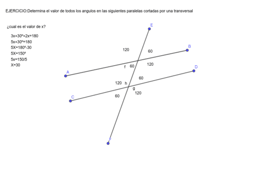 Dos Rectas Paralelas Cortadas Por Una Transversal Geogebra 0453