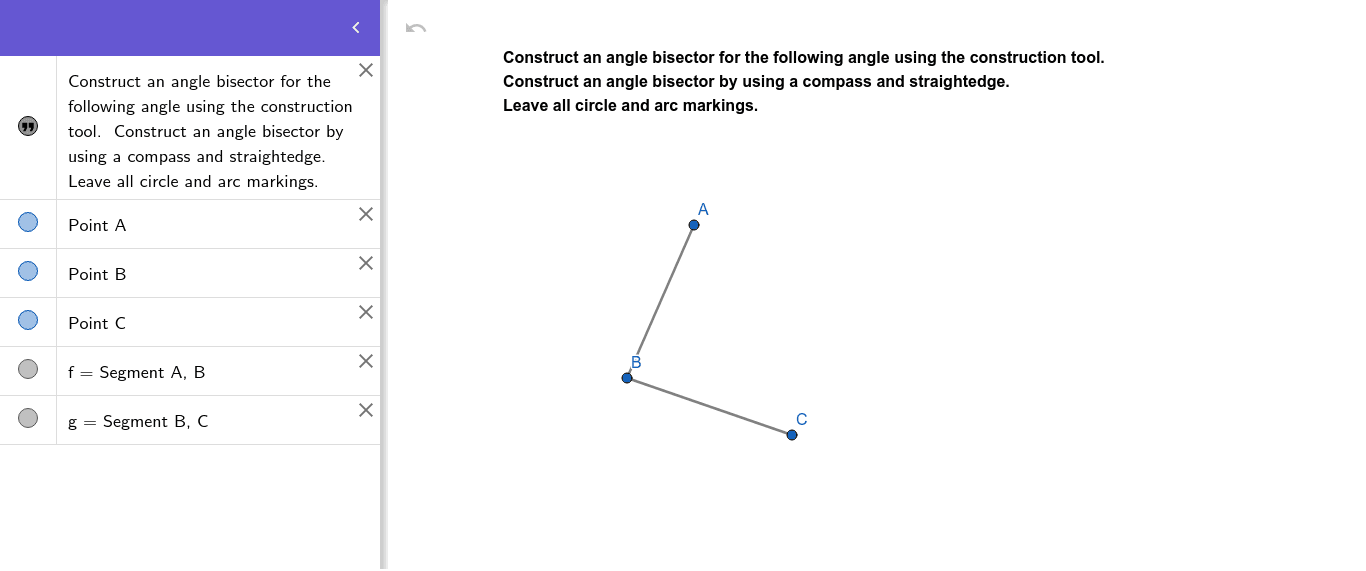 Unit 2 Construction Task 3a – GeoGebra