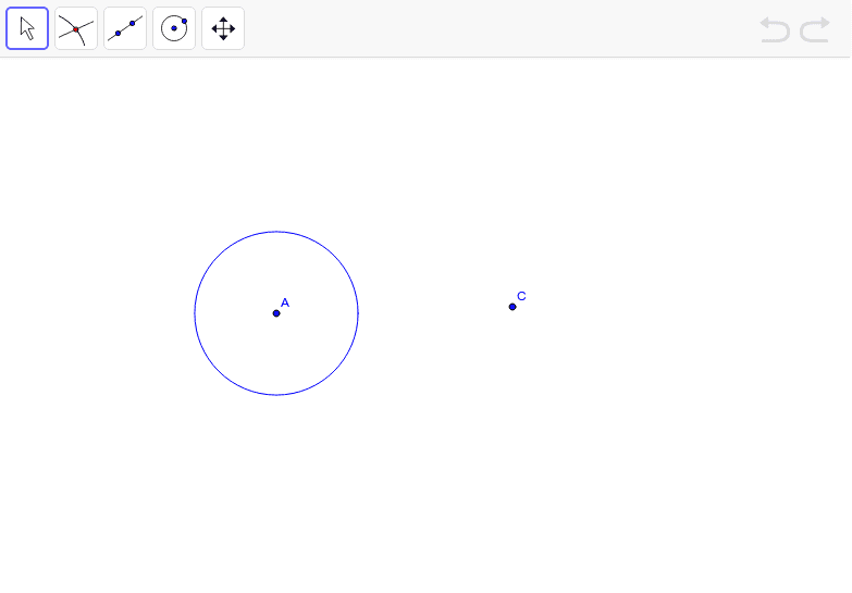 How to construct (draw) tangents to a circle through an external point -  Math Open Reference