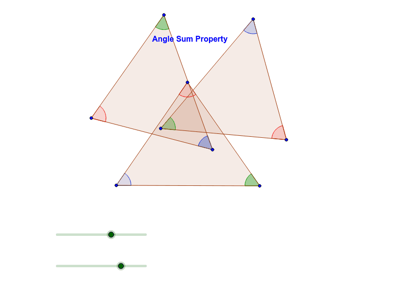 Angle Sum Property by Rotation – GeoGebra