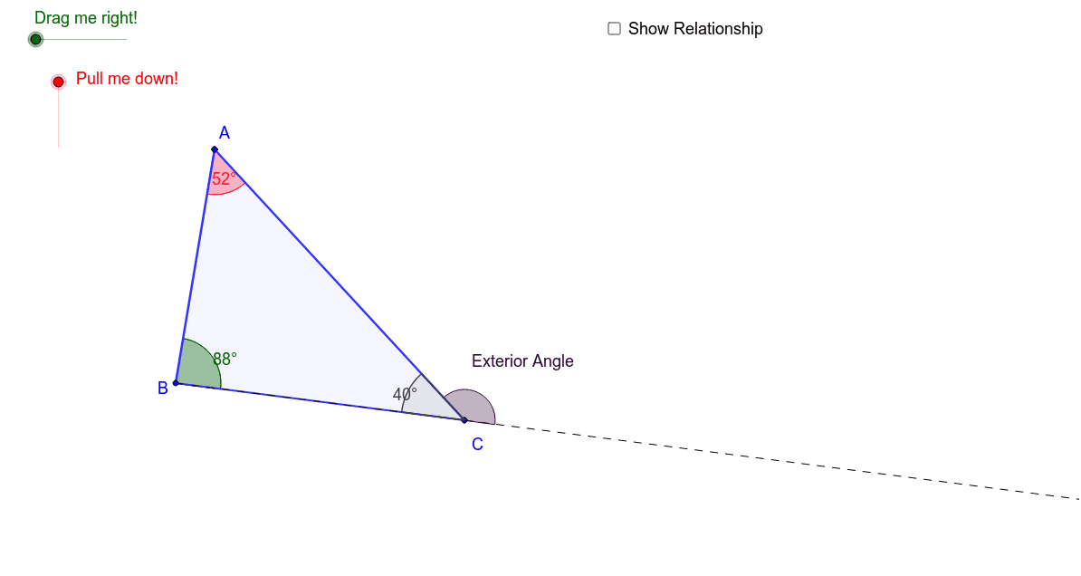 Interior and Exterior Triangle Angles Calculator
