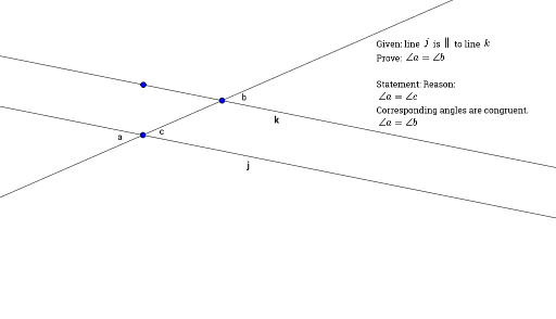 Opposite Exterior Angles GeoGebra